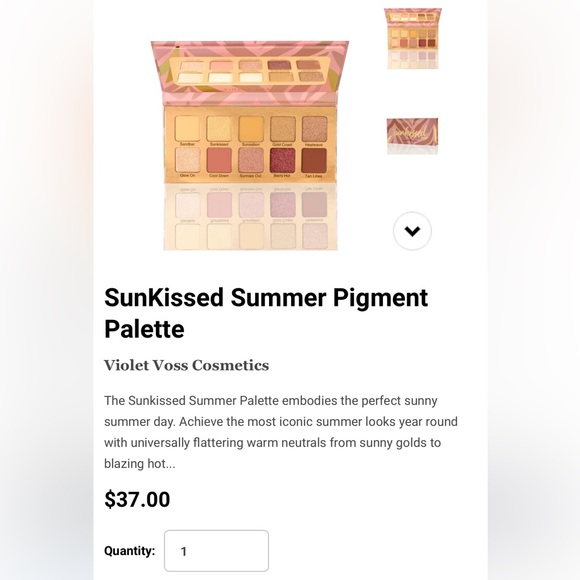 Violet Voss Sunkissed eyeshadow palette (new in box) - Picture 3 of 3